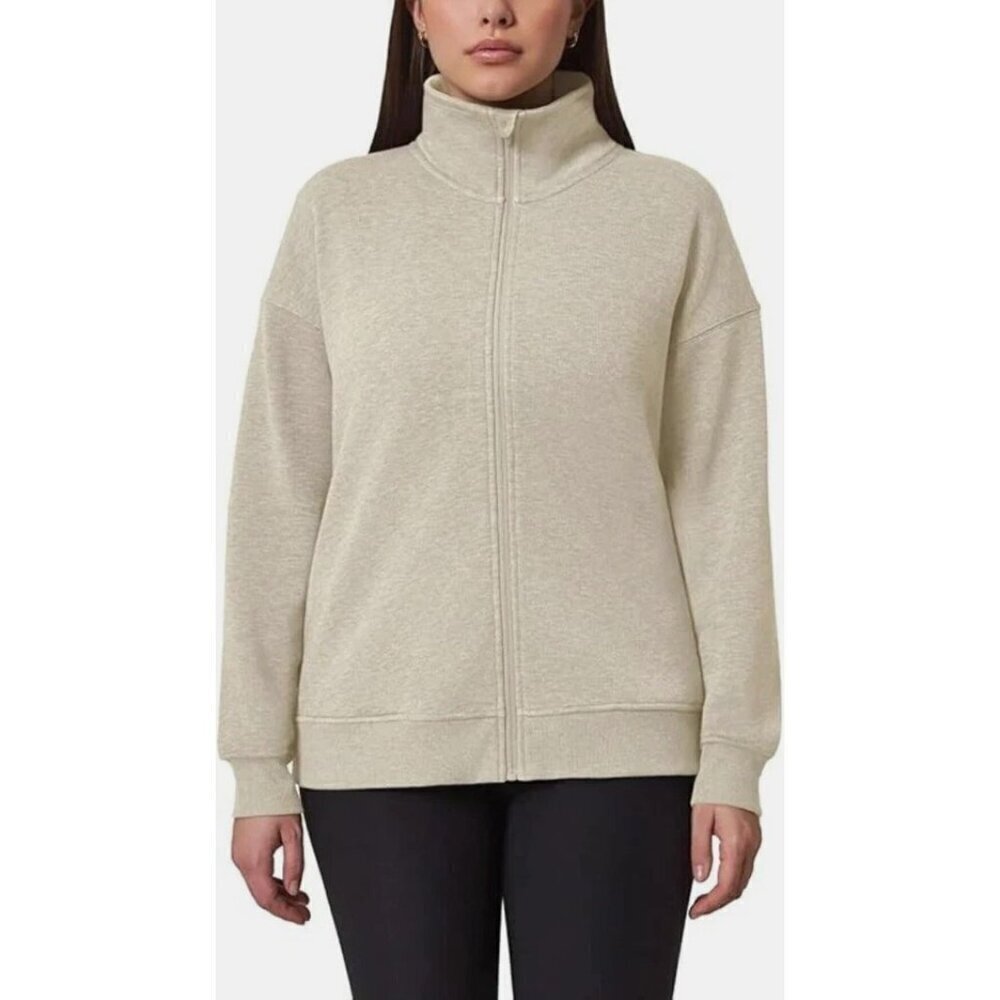 NWOT Mondetta Women's Size M Beige Full Zip Sweatshirt